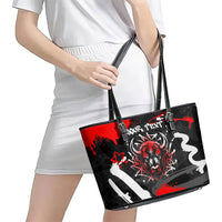 Personalized Montana Grizzly Bear and Bison Leather Tote Bag Urban Graffiti Grunge Paint Splatter