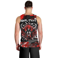 Personalized Montana Grizzly Bear and Bison Men Tank Top Urban Graffiti Grunge Paint Splatter