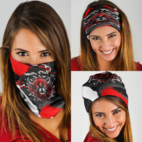 Personalized Montana Grizzly Bear and Bison Neck Gaiter Urban Graffiti Grunge Paint Splatter