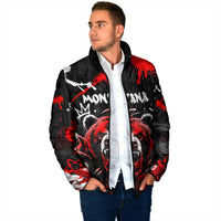 Personalized Montana Grizzly Bear and Bison Padded Jacket Urban Graffiti Grunge Paint Splatter