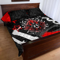 Personalized Montana Grizzly Bear and Bison Quilt Bed Set Urban Graffiti Grunge Paint Splatter