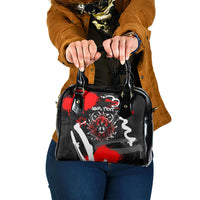 Personalized Montana Grizzly Bear and Bison Shoulder Handbag Urban Graffiti Grunge Paint Splatter