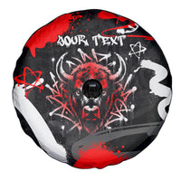 Personalized Montana Grizzly Bear and Bison Spare Tire Cover Urban Graffiti Grunge Paint Splatter
