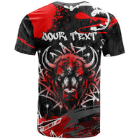 Personalized Montana Grizzly Bear and Bison T Shirt Urban Graffiti Grunge Paint Splatter