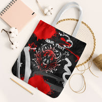 Personalized Montana Grizzly Bear and Bison Tote Bag Urban Graffiti Grunge Paint Splatter