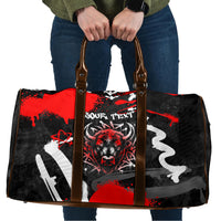 Personalized Montana Grizzly Bear and Bison Travel Bag Urban Graffiti Grunge Paint Splatter
