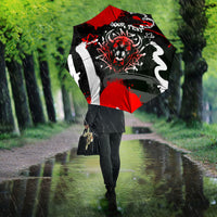 Personalized Montana Grizzly Bear and Bison Umbrella Urban Graffiti Grunge Paint Splatter