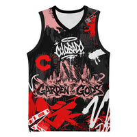 Personalized Colorado Garden Of The Gods Basketball Jersey Urban Graffiti Paint Splatter Street Art