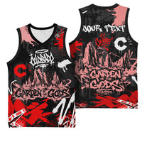Personalized Colorado Garden Of The Gods Basketball Jersey Urban Graffiti Paint Splatter Street Art
