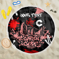 Personalized Colorado Garden Of The Gods Beach Blanket Urban Graffiti Paint Splatter Street Art