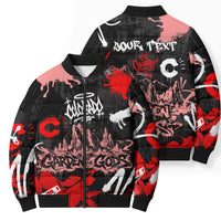 Personalized Colorado Garden Of The Gods Bomber Puffer Jacket Urban Graffiti Paint Splatter Street Art