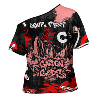 Personalized Colorado Garden Of The Gods Cross Shoulder Shirt Urban Graffiti Paint Splatter Street Art
