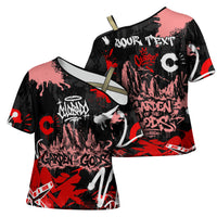 Personalized Colorado Garden Of The Gods Cross Shoulder Shirt Urban Graffiti Paint Splatter Street Art