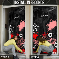 Personalized Colorado Garden Of The Gods Door Cover Urban Graffiti Paint Splatter Street Art
