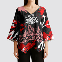 Personalized Colorado Garden Of The Gods Kimono Sleeve Blouse Urban Graffiti Paint Splatter Street Art