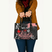 Personalized Colorado Garden Of The Gods Leather Bag Urban Graffiti Paint Splatter Street Art