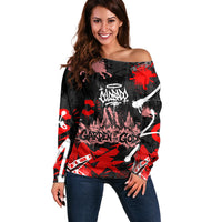 Personalized Colorado Garden Of The Gods Off Shoulder Sweater Urban Graffiti Paint Splatter Street Art