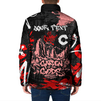 Personalized Colorado Garden Of The Gods Padded Jacket Urban Graffiti Paint Splatter Street Art