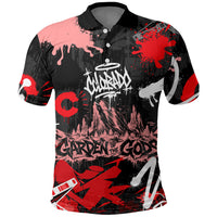 Personalized Colorado Garden Of The Gods Polo Shirt Urban Graffiti Paint Splatter Street Art