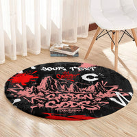 Personalized Colorado Garden Of The Gods Round Carpet Urban Graffiti Paint Splatter Street Art
