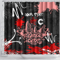 Personalized Colorado Garden Of The Gods Shower Curtain Urban Graffiti Paint Splatter Street Art
