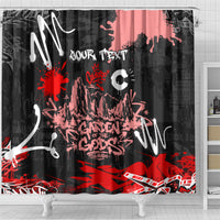Personalized Colorado Garden Of The Gods Shower Curtain Urban Graffiti Paint Splatter Street Art