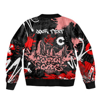 Personalized Colorado Garden Of The Gods Sleeve Zip Bomber Jacket Urban Graffiti Paint Splatter Street Art