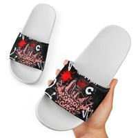 Personalized Colorado Garden Of The Gods Slide Sandals Urban Graffiti Paint Splatter Street Art