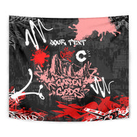 Personalized Colorado Garden Of The Gods Tapestry Urban Graffiti Paint Splatter Street Art