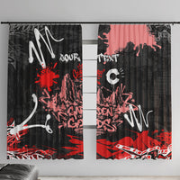 Personalized Colorado Garden Of The Gods Window Curtain Urban Graffiti Paint Splatter Street Art