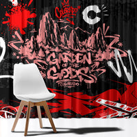 Personalized Colorado Garden Of The Gods Window Curtain Urban Graffiti Paint Splatter Street Art