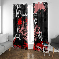 Personalized Colorado Garden Of The Gods Window Curtain Urban Graffiti Paint Splatter Street Art