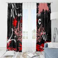 Personalized Colorado Garden Of The Gods Window Curtain Urban Graffiti Paint Splatter Street Art
