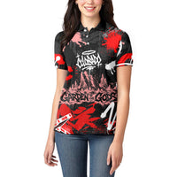 Personalized Colorado Garden Of The Gods Women Polo Shirt Urban Graffiti Paint Splatter Street Art