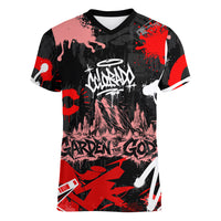 Personalized Colorado Garden Of The Gods Women V-Neck T-Shirt Urban Graffiti Paint Splatter Street Art