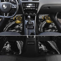 Golden Dragon and Bowling Ball Design Car Mats with Marble Stone Texture and Custom Team Name Text - Wonder Print Shop
