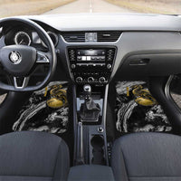Golden Dragon and Bowling Ball Design Car Mats with Marble Stone Texture and Custom Team Name Text - Wonder Print Shop