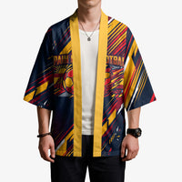 Spain Football Road To Championship Kimono Bull Mascot Flying Soccer Ball - Dynamic Speed Stripes