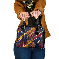 Spain Football Road To Championship Shoulder Handbag Bull Mascot Flying Soccer Ball - Dynamic Speed Stripes
