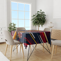 Spain Football Road To Championship Tablecloth Bull Mascot Flying Soccer Ball - Dynamic Speed Stripes