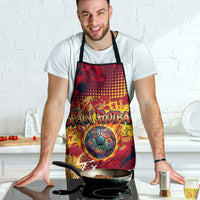 Spain Football Rule The Pitch Apron Urban Graffiti Soccer Player Flaming Ball