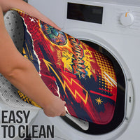Spain Football Rule The Pitch Bathroom Set Urban Graffiti Soccer Player Flaming Ball
