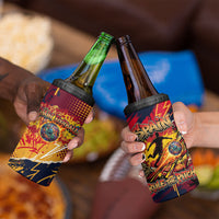 Spain Football Rule The Pitch 4 in 1 Can Cooler Tumbler Urban Graffiti Soccer Player Flaming Ball