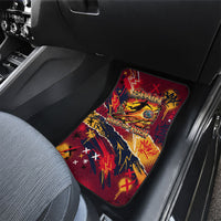 Spain Football Rule The Pitch Car Mats Urban Graffiti Soccer Player Flaming Ball