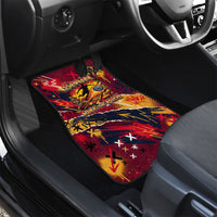 Spain Football Rule The Pitch Car Mats Urban Graffiti Soccer Player Flaming Ball