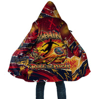 Spain Football Rule The Pitch Cloak Urban Graffiti Soccer Player Flaming Ball