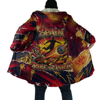 Spain Football Rule The Pitch Cloak Urban Graffiti Soccer Player Flaming Ball