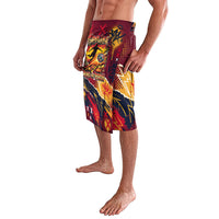 Spain Football Rule The Pitch Lavalava Urban Graffiti Soccer Player Flaming Ball