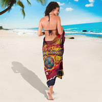 Spain Football Rule The Pitch Sarong Urban Graffiti Soccer Player Flaming Ball
