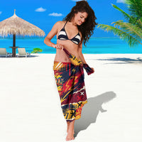 Spain Football Rule The Pitch Sarong Urban Graffiti Soccer Player Flaming Ball